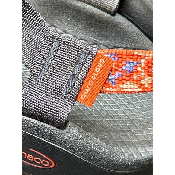 Chaco Womens Z/Cloud Sandals Size 11 Red & Blue Adjustable Straps Outdoor - Picture 7 of 9